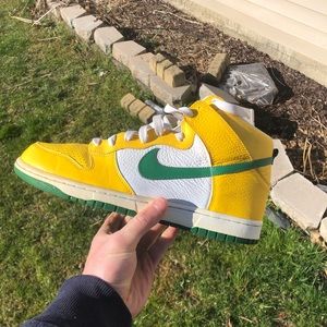 2008 Nike Dunk HighPine Green /White/ YellowOregon